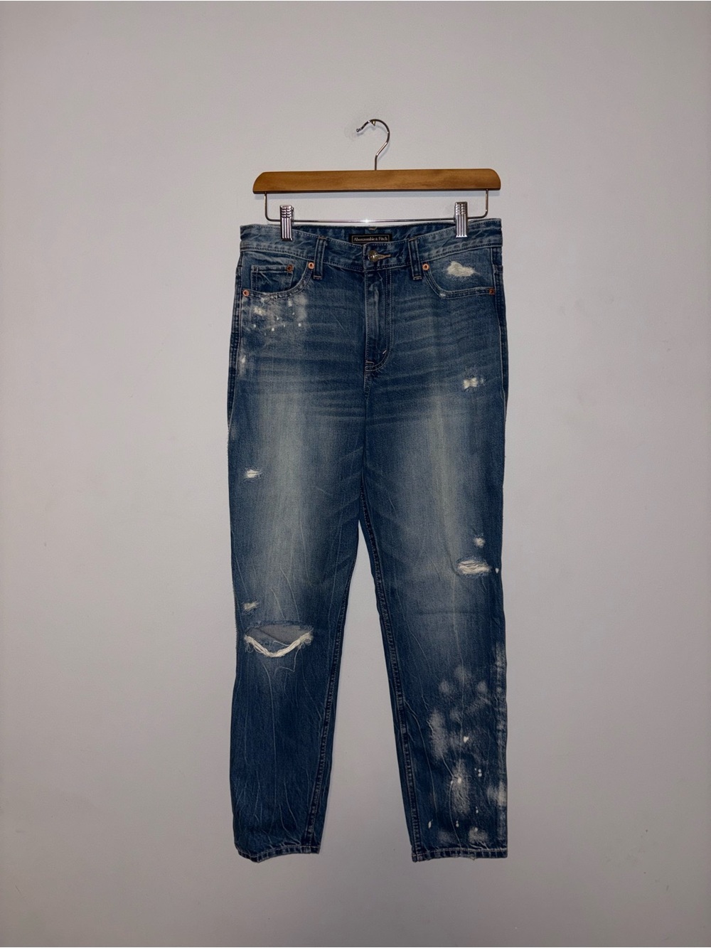 Abercrombie & Fitch • Distressed Splatter Jeans